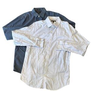 Bundle of 2 Banana Republic Men's Non-Iron Tailored Slim Fit Shirt Size L